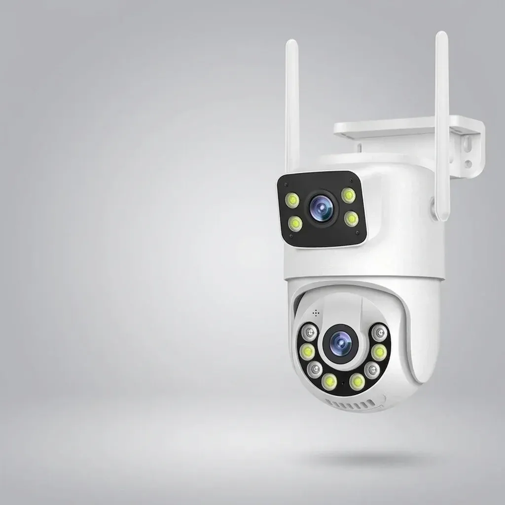 Безжична външна камера с двоен обектив