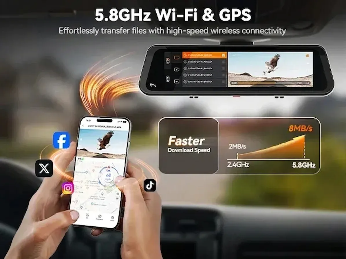 WOLFBOX G900 PRO видеорегистратор отпред