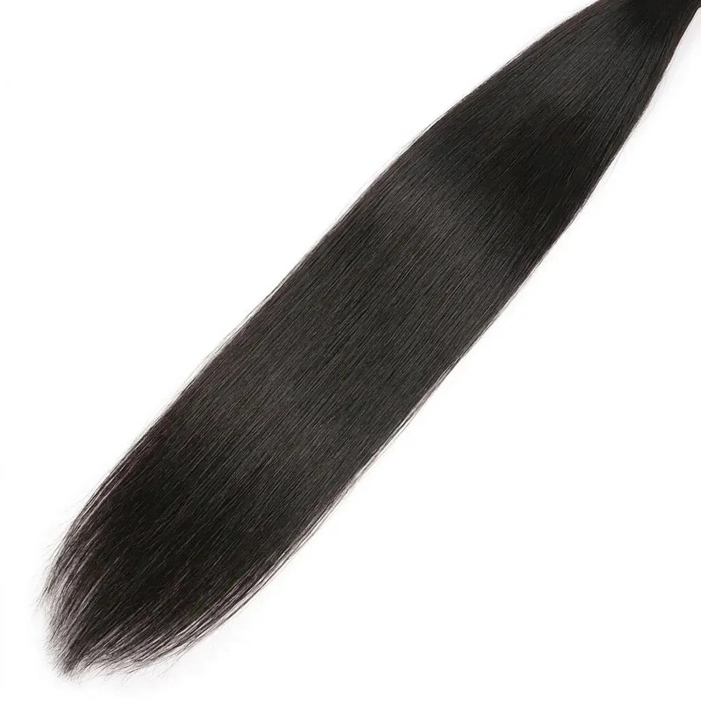 Прави черни кичури от Remy коса