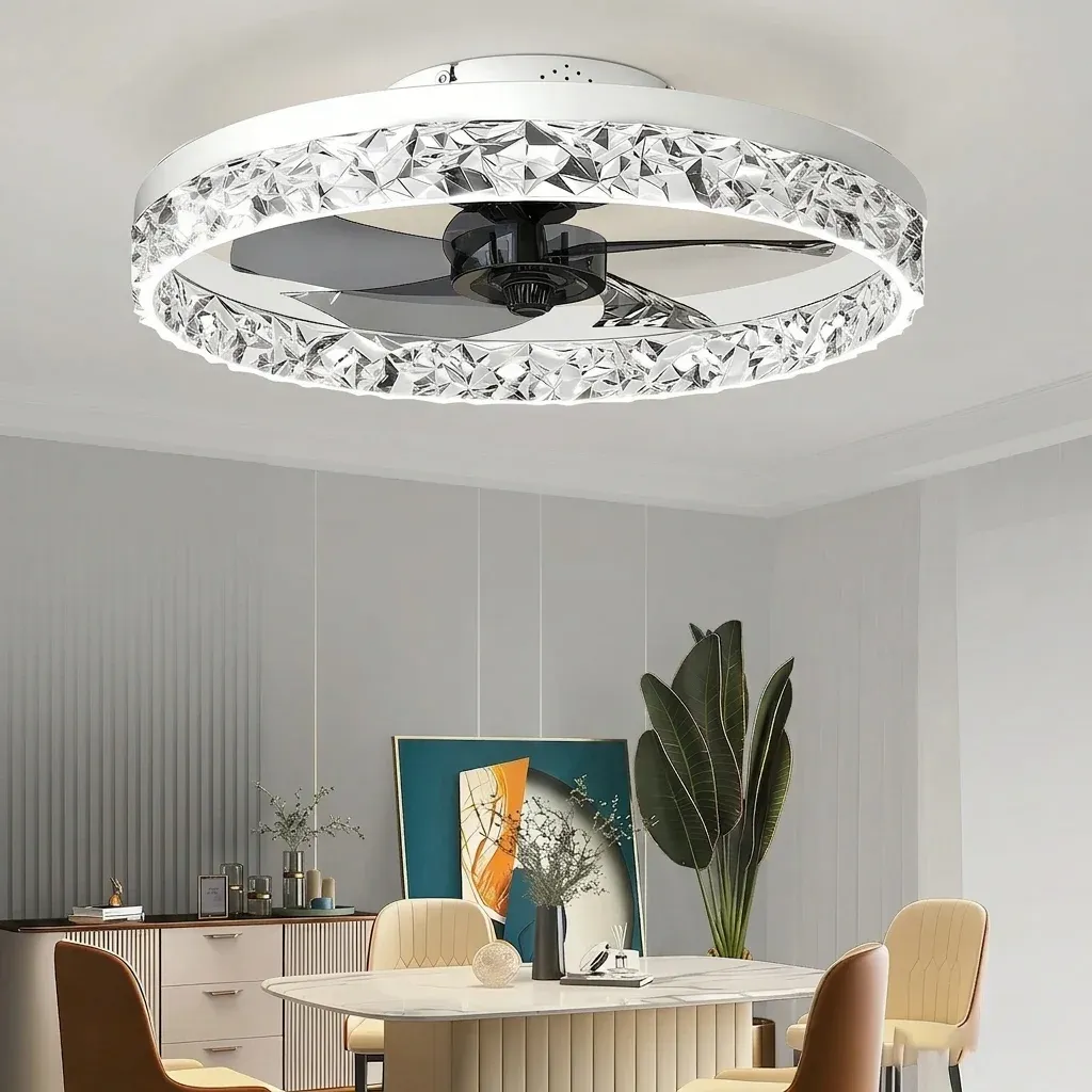 Смарт LED таванен вентилатор с осветление