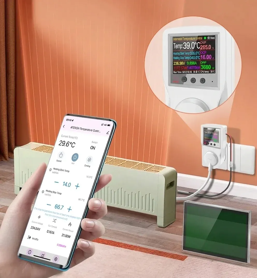 Tuya Wi‑Fi термостатен контакт сензор