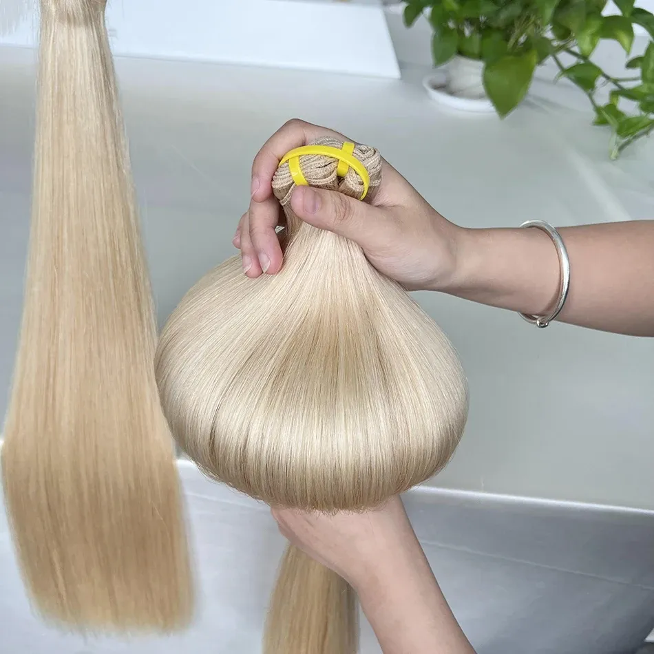 Прави руси човешки кичури #613 с двойна плътност