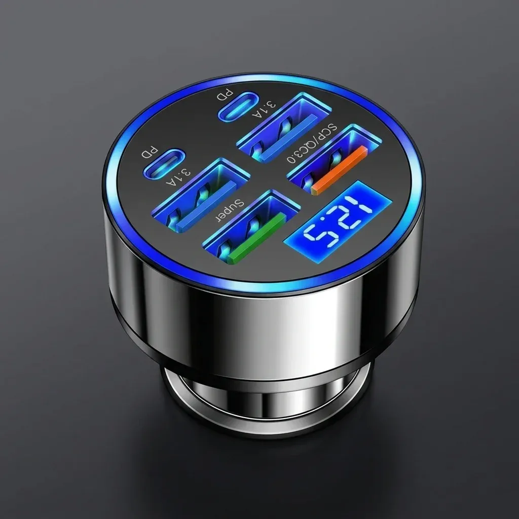 Многофункционално USB автомобилно зарядно AP