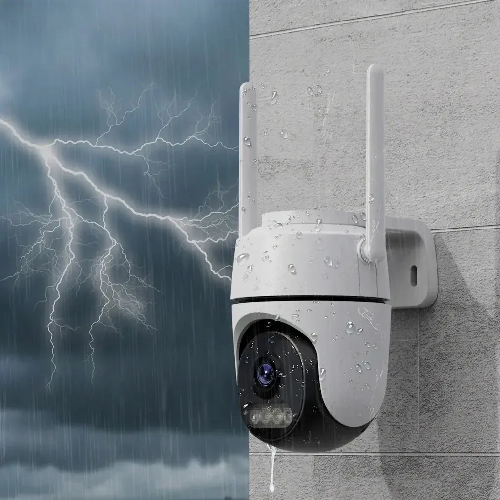 Бяла външна PTZ Wi‑Fi камера WONSDAR