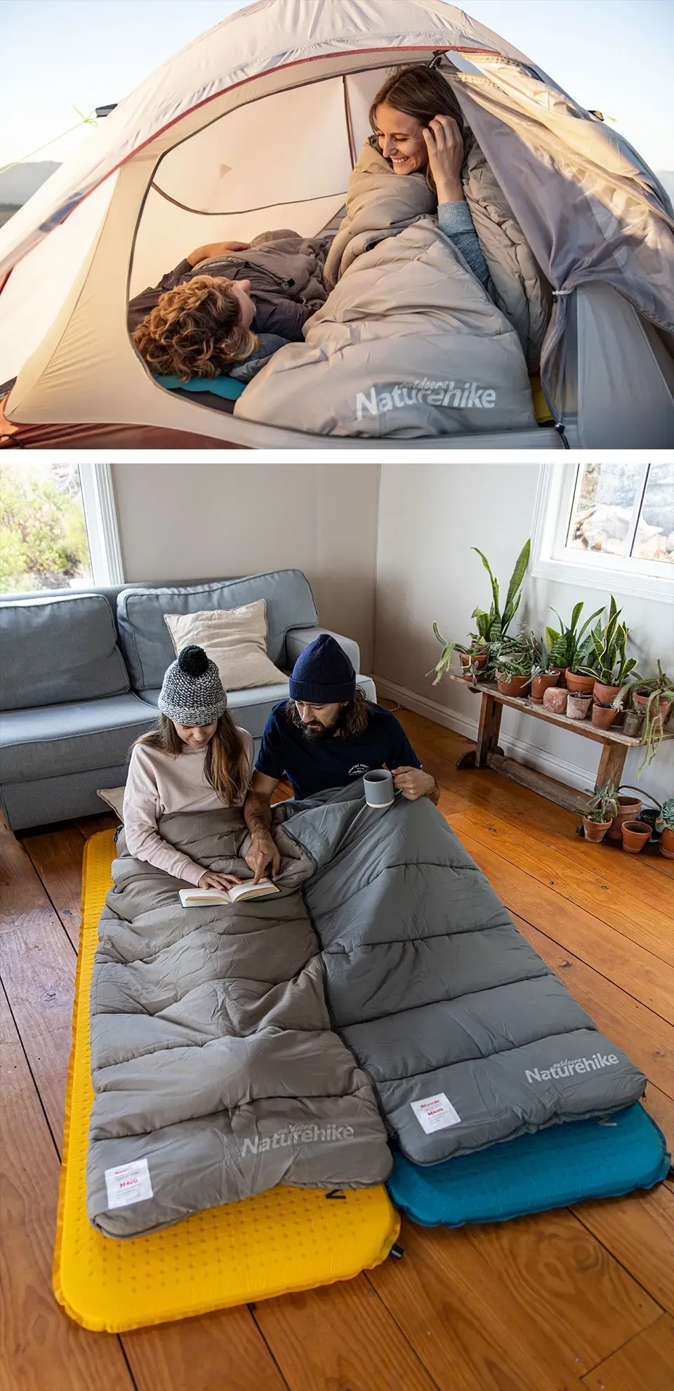 Naturehike M180 спален чувал с удължен силует за преходни сезони