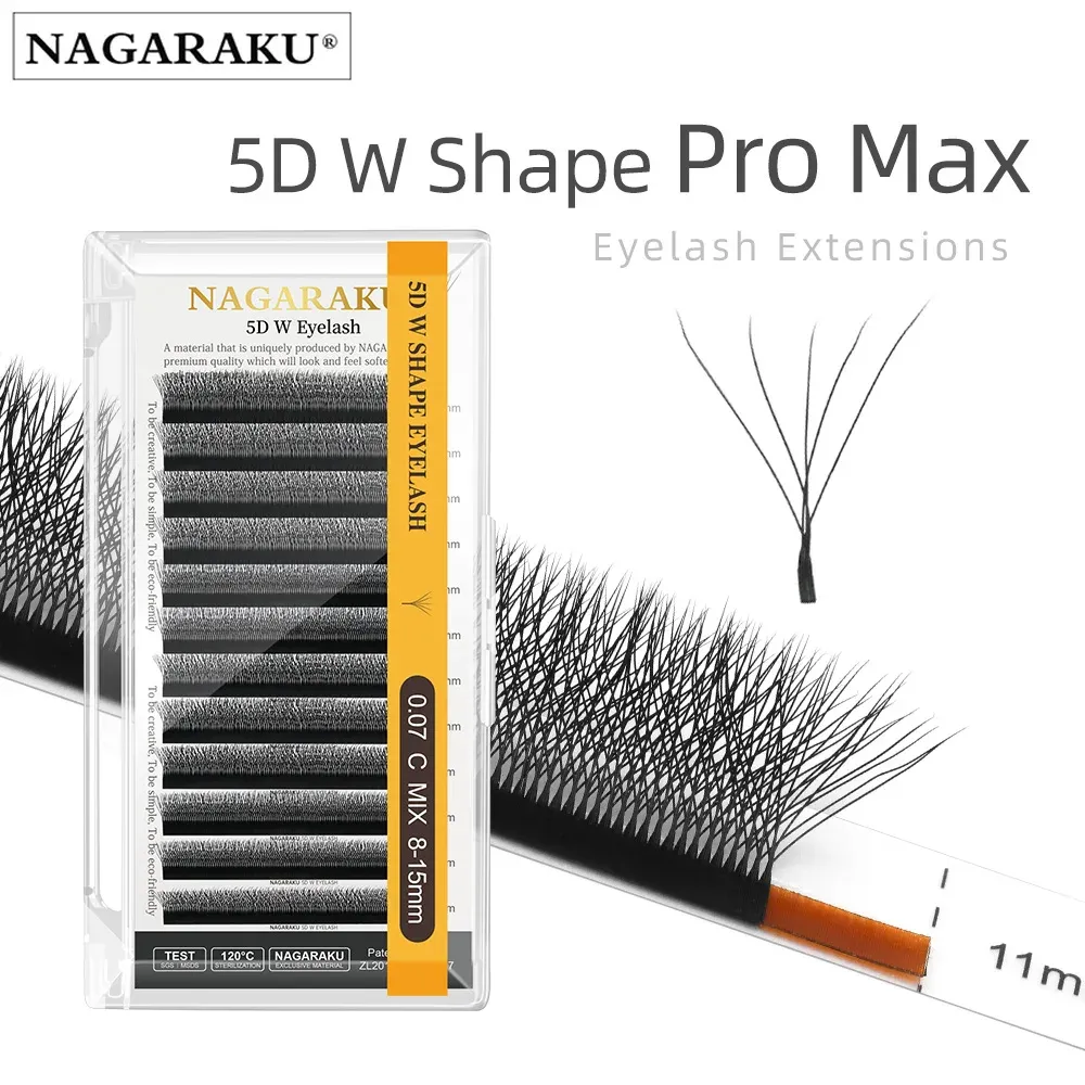 Предварително оформени W-образни мигли NAGARAKU 3D/4D/5D/6D