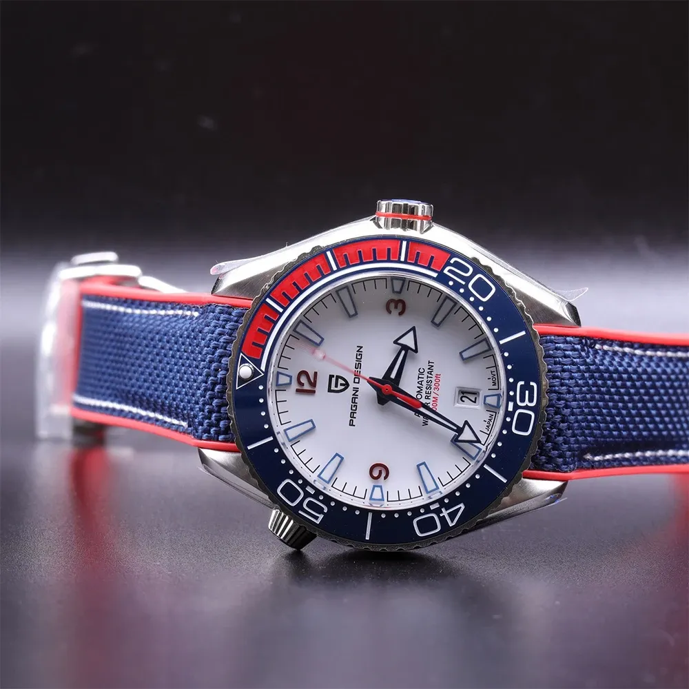 PAGANI DESIGN автоматичен спортен часовник с керамичен безел и сапфир