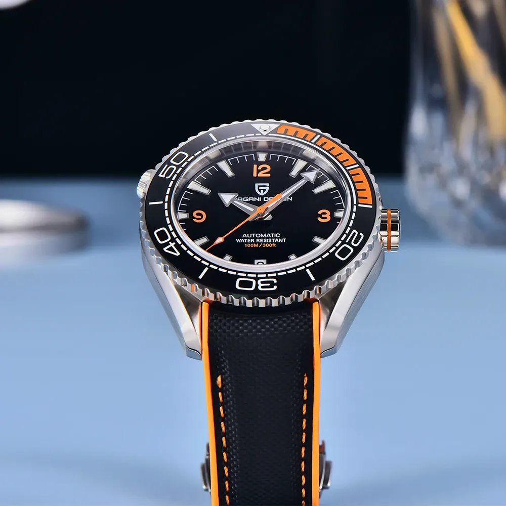 PAGANI DESIGN автоматичен спортен часовник с керамичен безел и сапфир