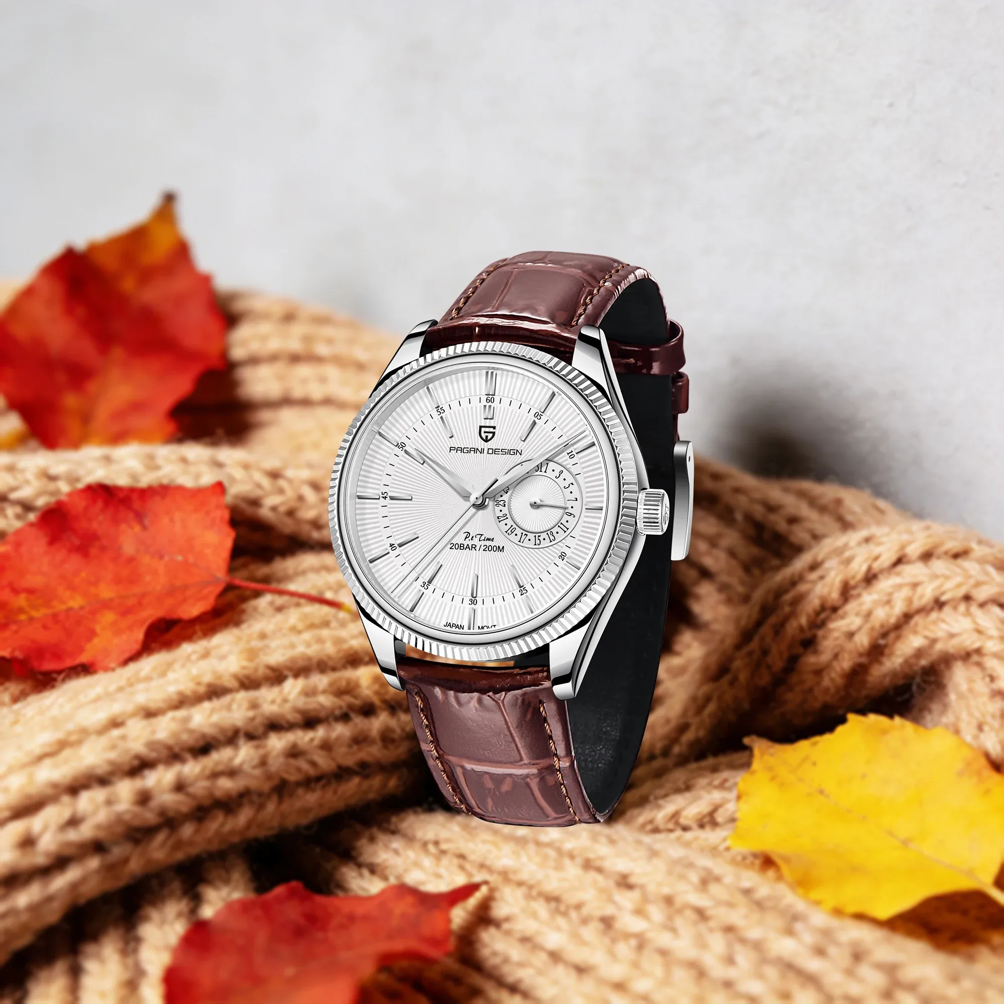 Мъжки кварцов часовник PAGANI DESIGN с сапфирено стъкло и 20 Bar водоустойчивост