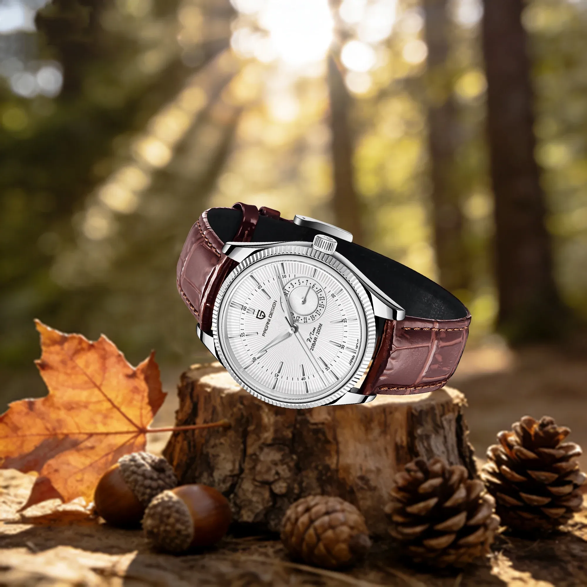 Мъжки кварцов часовник PAGANI DESIGN с сапфирено стъкло и 20 Bar водоустойчивост