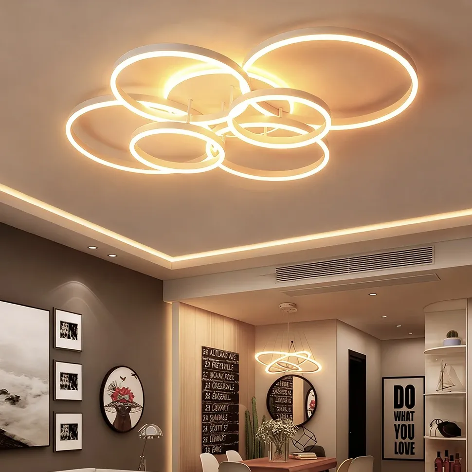 Минималистичен кръгъл LED плафон IRALAN с дистанционно управление