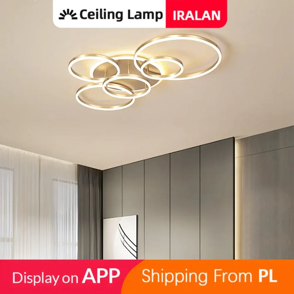 Минималистичен кръгъл LED плафон IRALAN с дистанционно управление