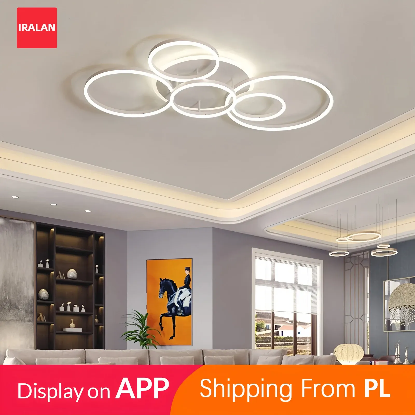 Минималистичен смарт кръгъл LED плафон с дистанционно