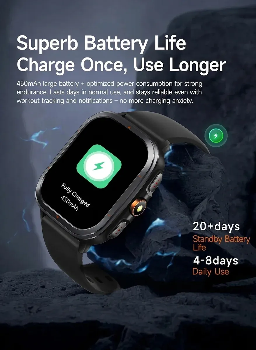 Мъжки тактически смарт часовник с GPS