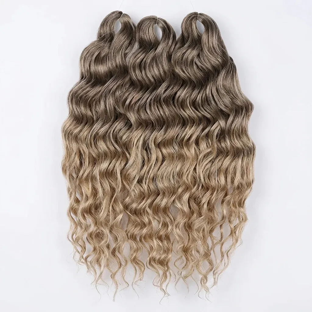 Синтетични къдрици за плитки омбре 24 инча