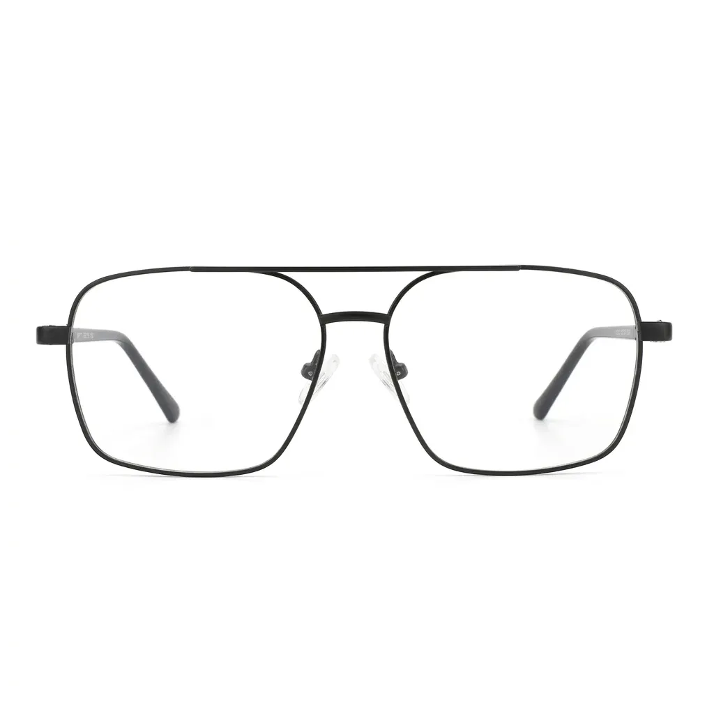 Черни авиаторски диоптрични очила с метална рамка