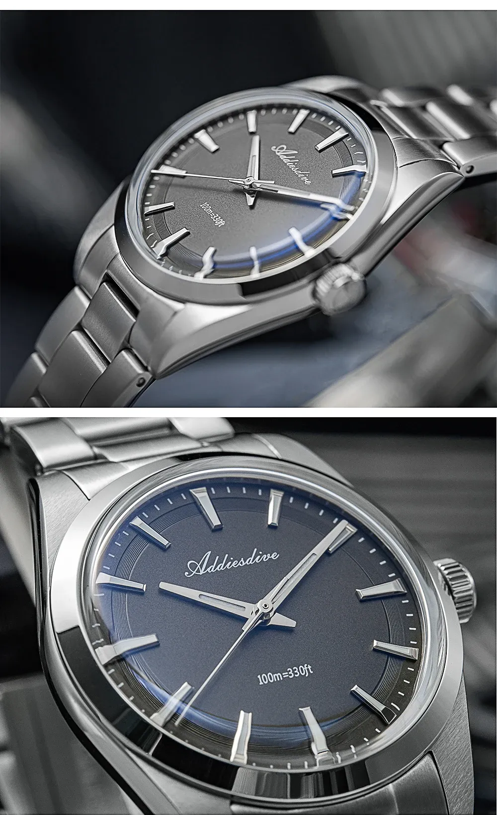 ADDIESDIVE AD2066 36 мм кварцов дайвър със стоманена верижка