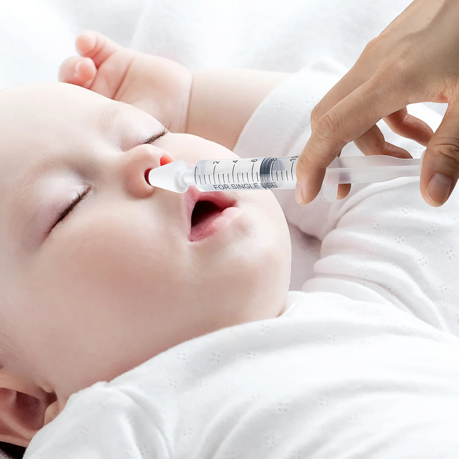 Двуделен бебешки назален промивател 10 мл с антиобратен поток