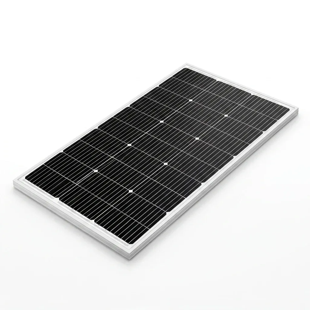 Бял рамкиран черен соларен панел