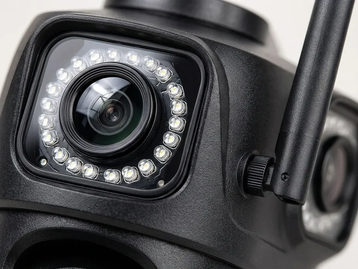 Макро детайл на двулещова PTZ камера