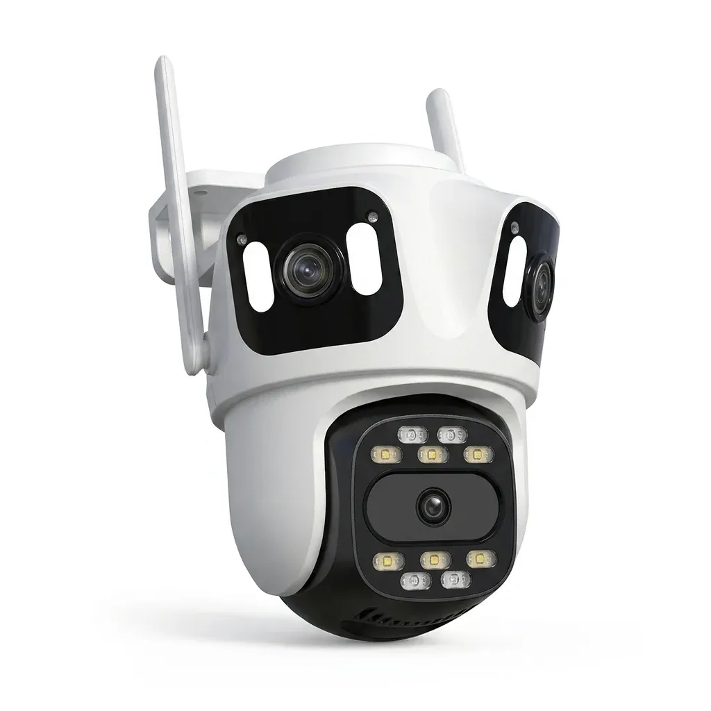 Тристранна Wi‑Fi IP камера с три лещи