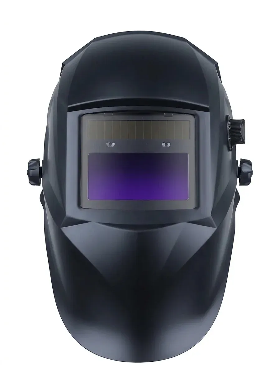Автоматична заваръчна маска с лилав визьор