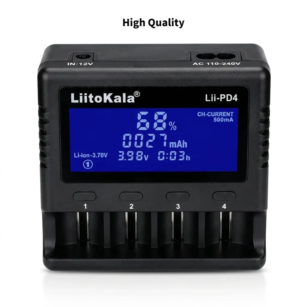 Интелигентно зарядно LiitoKala Lii-PD4 черно