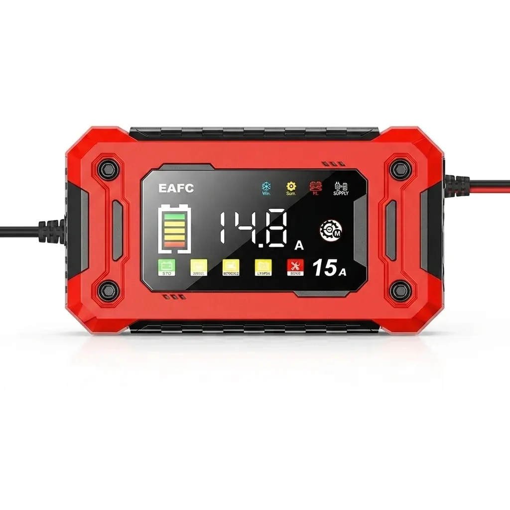 Интелигентно 12V зарядно с LCD дисплей