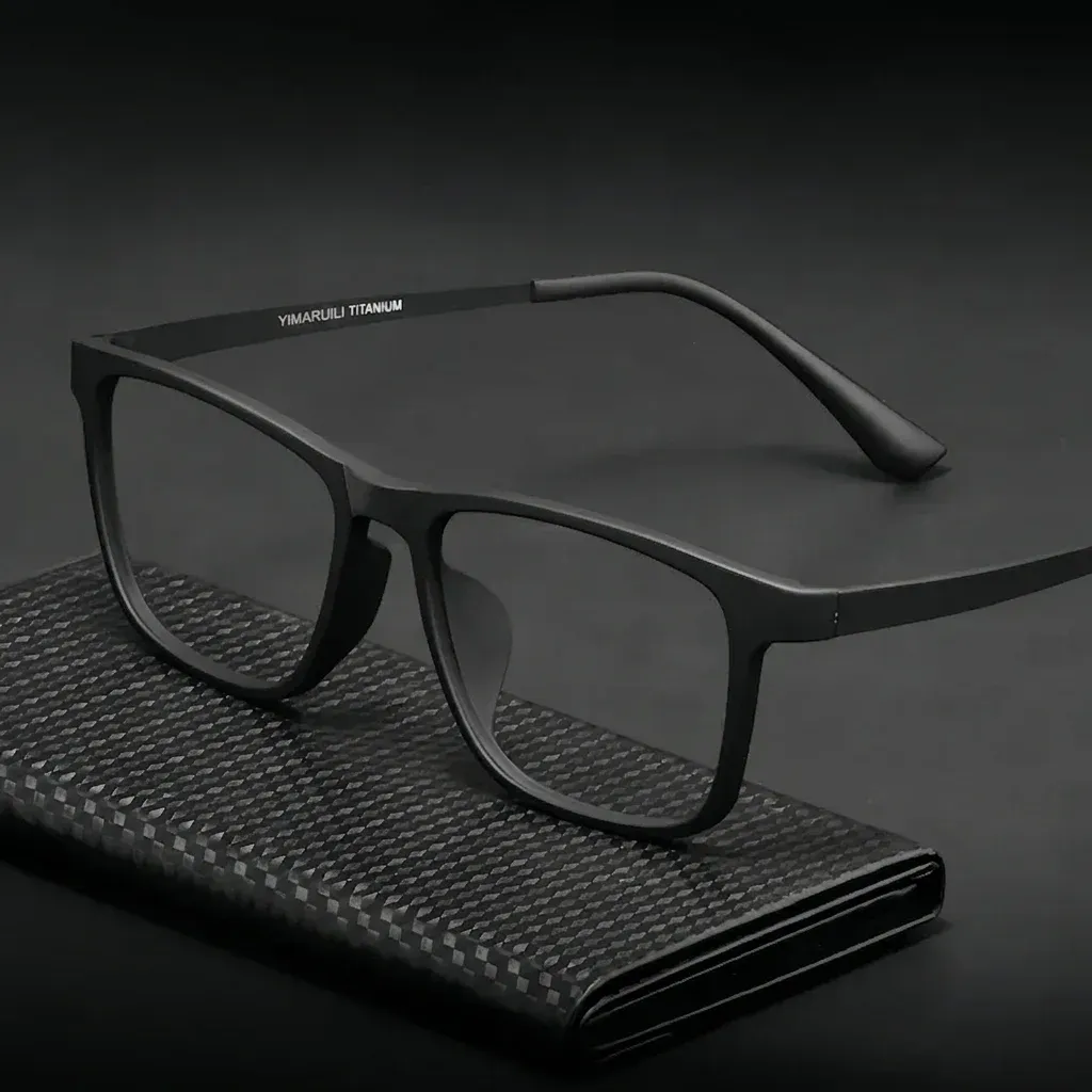 Черен ултралек квадратен модел очила