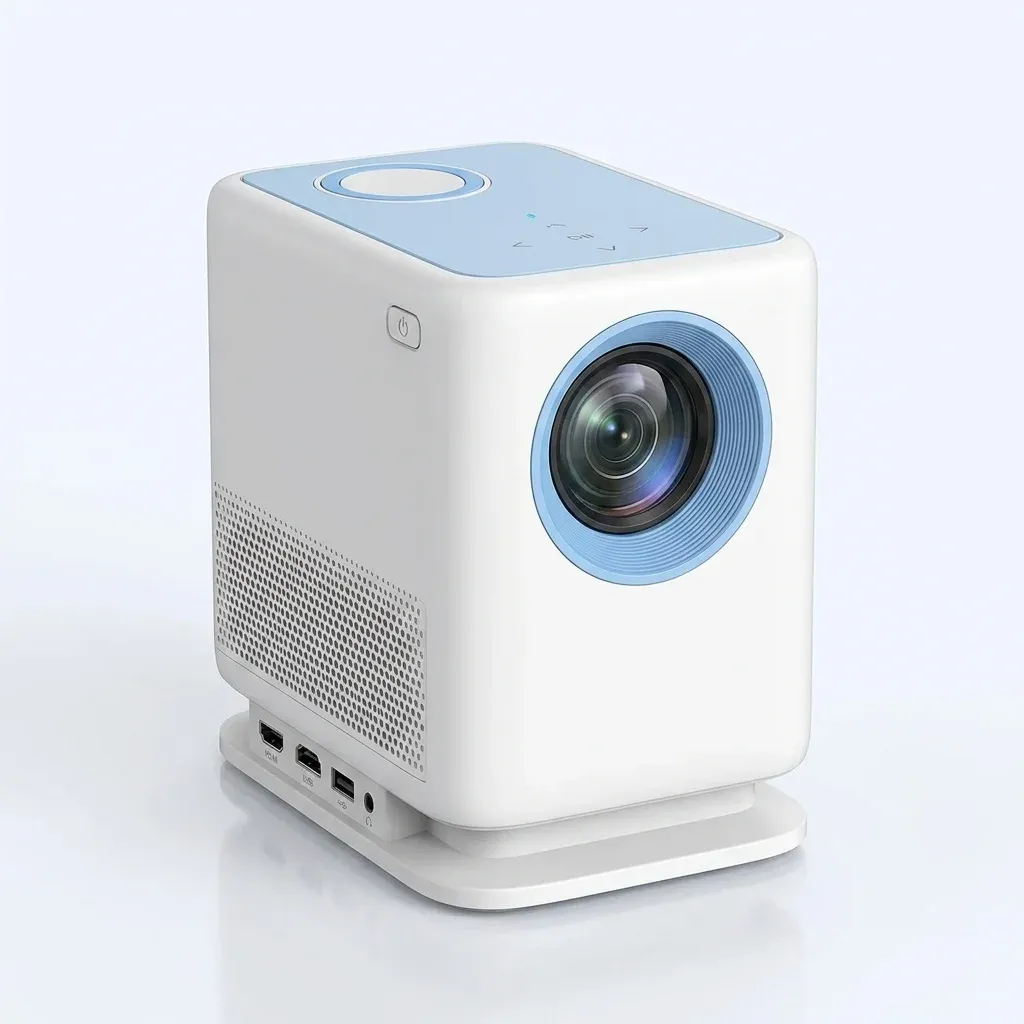 Бял преносим проектор Magcubic L018 отпред