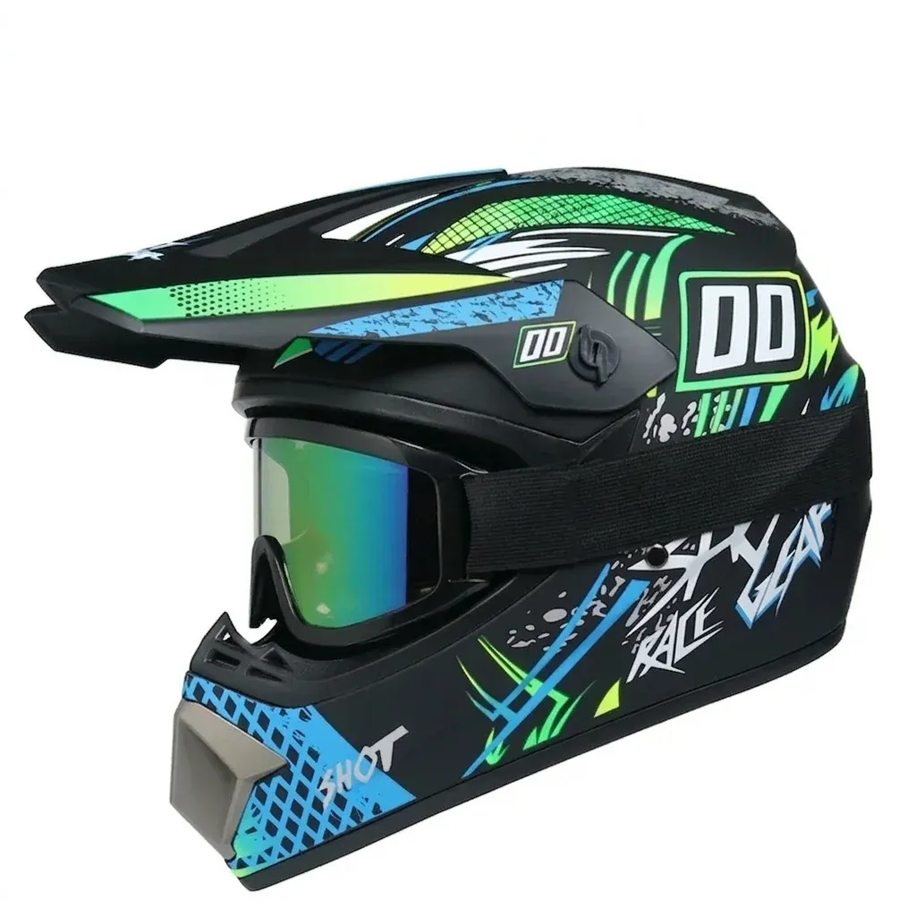 Детска мотокрос каска с очила