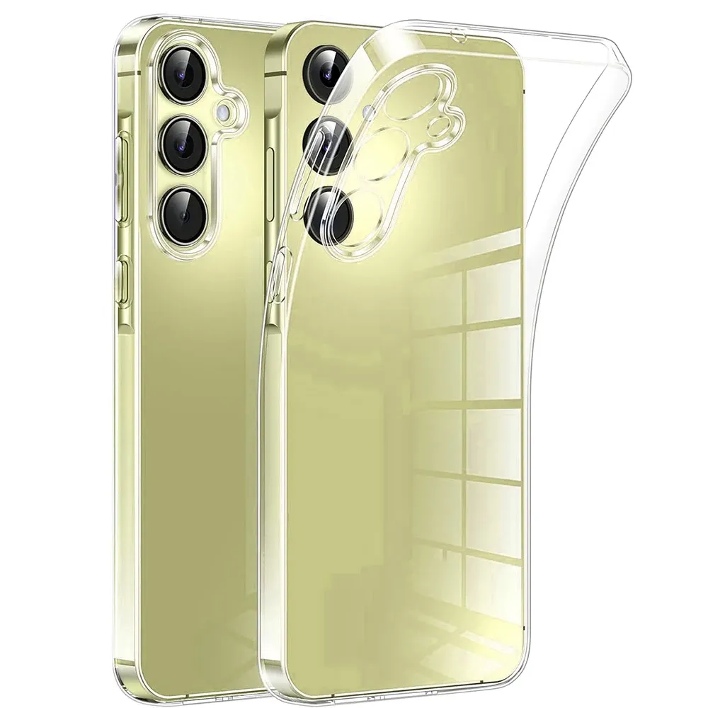 Супертънък силиконов кейс за Samsung Galaxy с пълно покритие на камерата