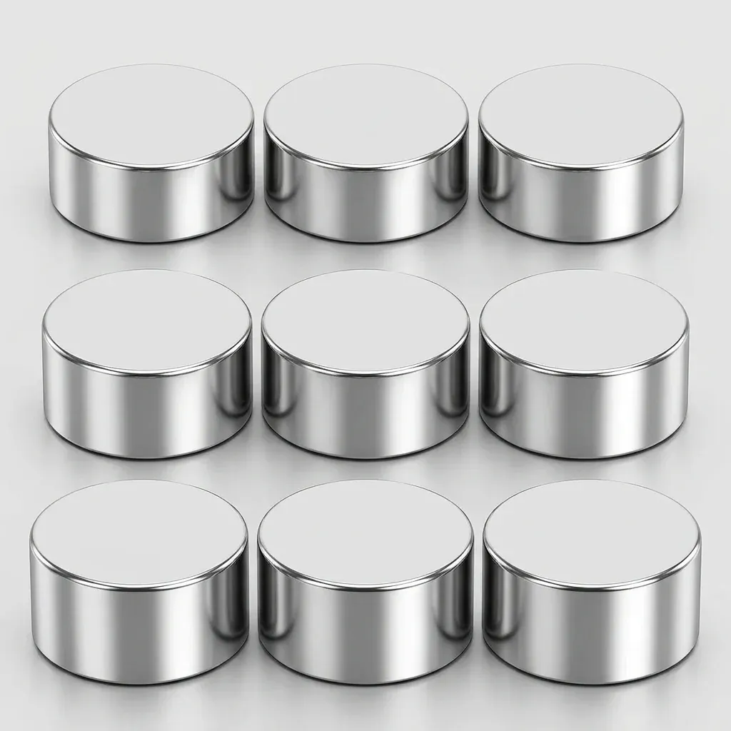 Кръгли неодимови магнити в сребрист цвят