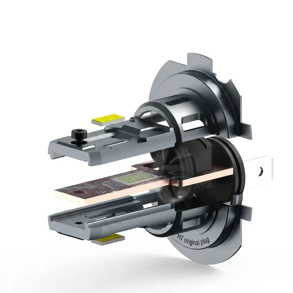 Компактна H7 LED крушка за фар