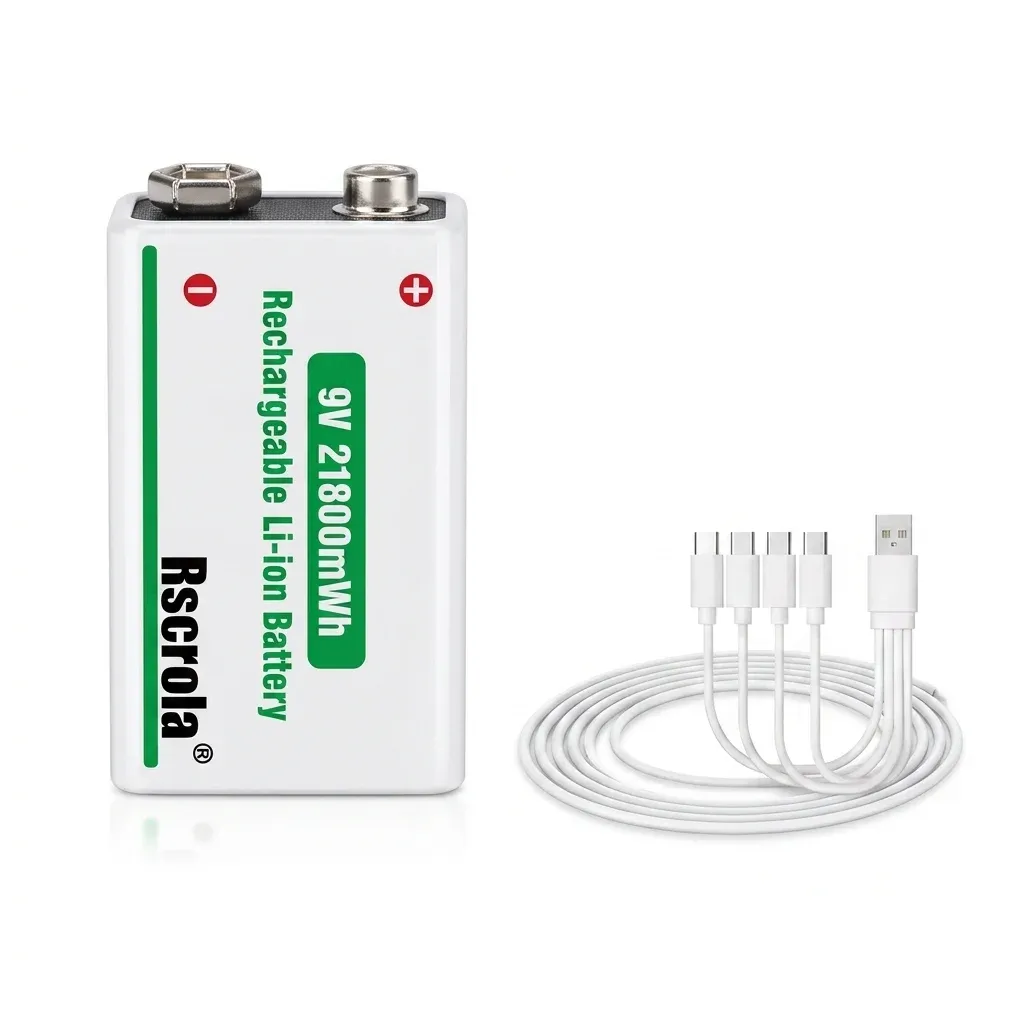 Акумулаторна 9V батерия с USB-C кабел