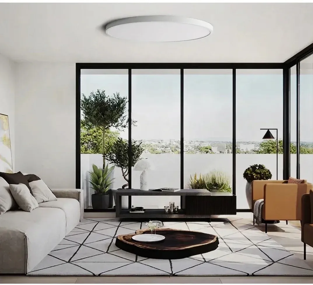 Тънък бял кръгъл LED таванен панел