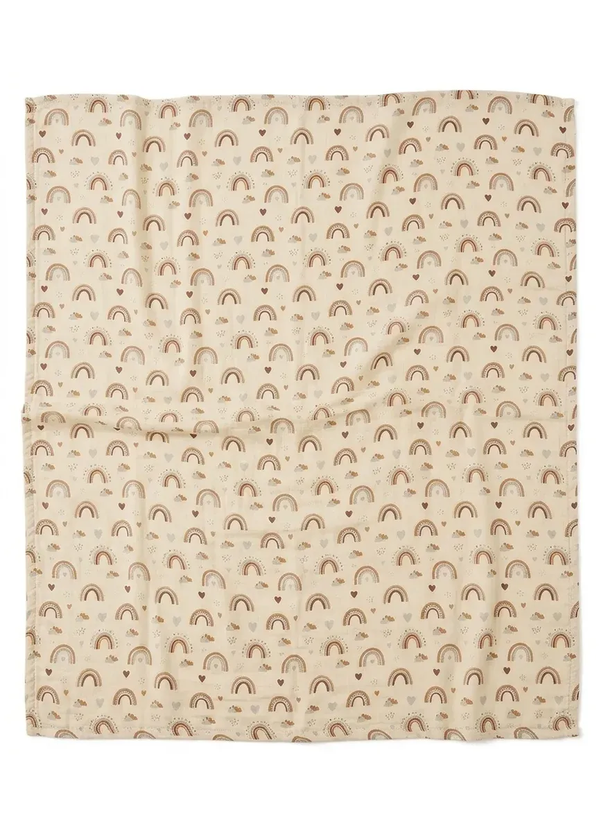 Муселинено бебешко одеяло с дъги