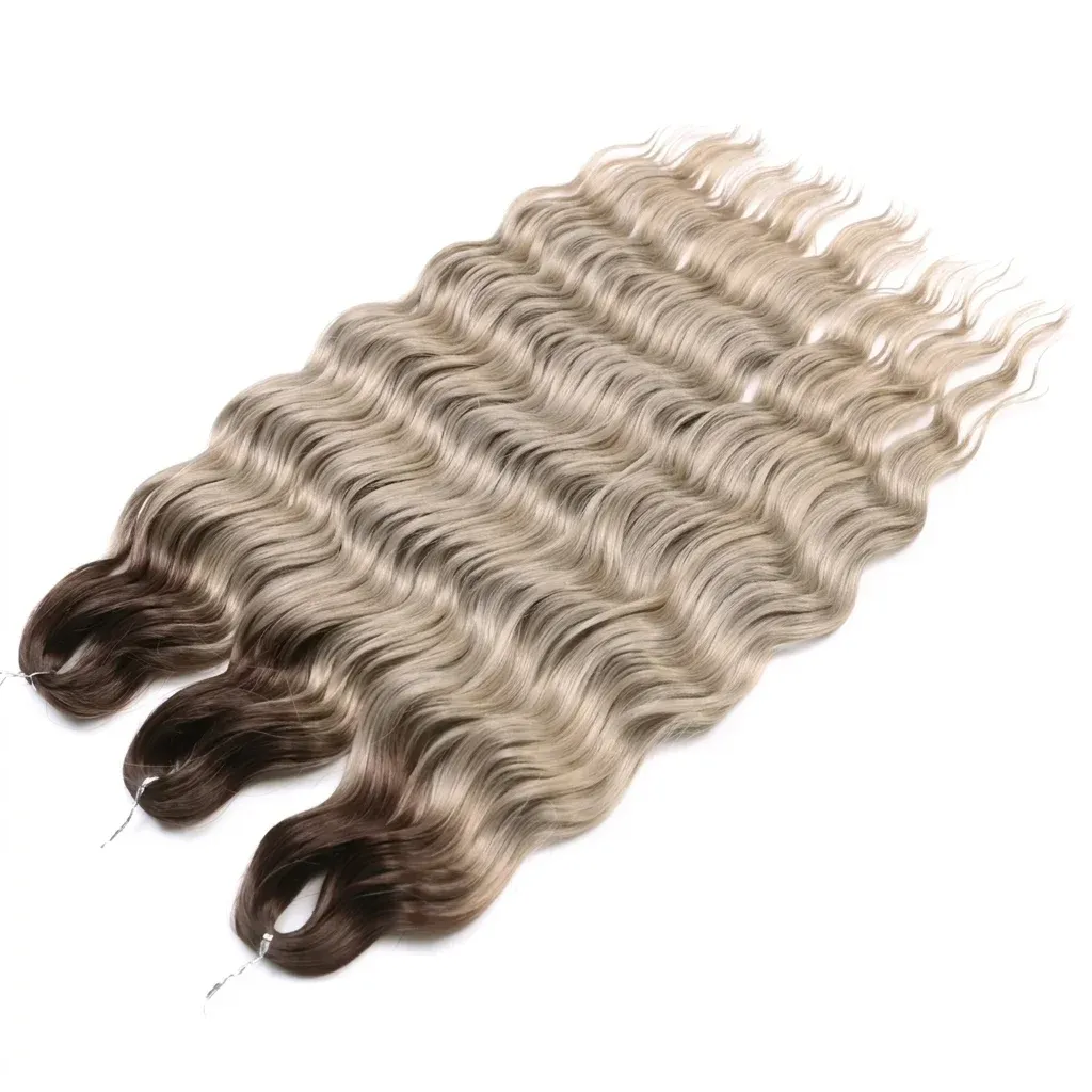 Омбре къдрици за плитки, 24 инча