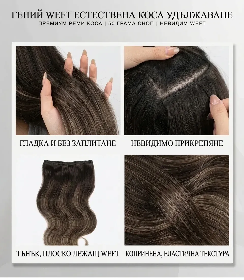 Невидими реми кичури от човешка коса