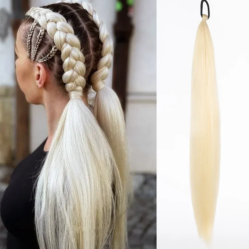 Омбре синтетична опашка с ластик, 26 инча