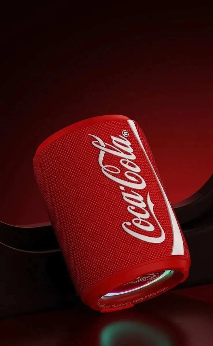 Червена Bluetooth колонка с RGB светлина